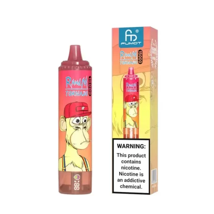 Fumot Tornado 15000 Puffs Disposable vape Free Shipping Strawberry Red Bull