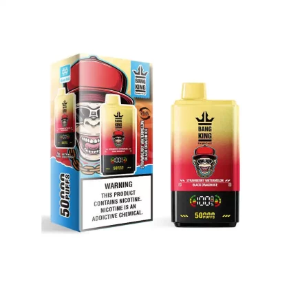 Bang King 50000 Puffs Disposable Vape Free Shipping Strawberry Watermelon & Black Dragon Ice